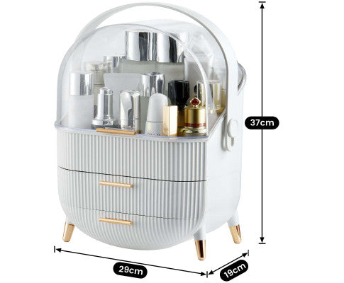 COUNTERTOP MAKE UP ORGANISER - WHITE