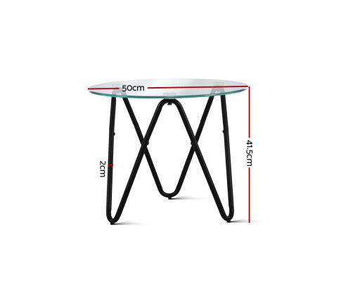 SIDE TABLE - GLASS TOP