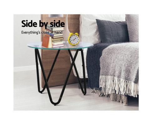 SIDE TABLE - GLASS TOP