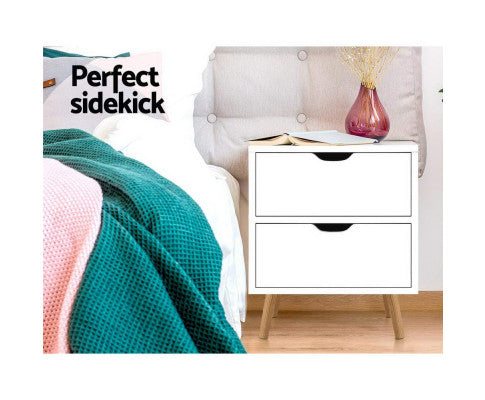 BODEN BEDSIDE TABLE NIGHT STAND - WHITE