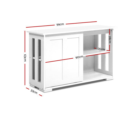 SIDEBOARD BUFFET STORAGE WHITE