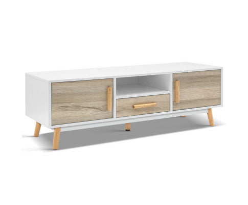 ENTERTAINMENT UNIT - WHITE & WOOD