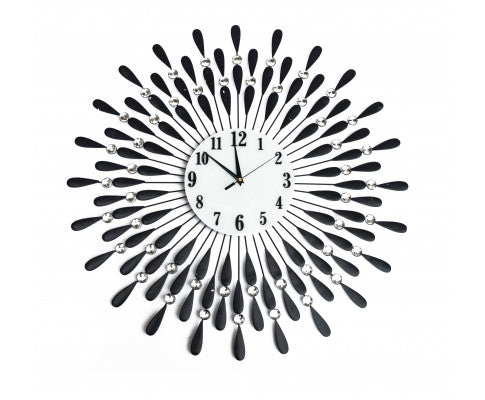 LARGE MODERN 3D CRYSTAL WALL CLOCK