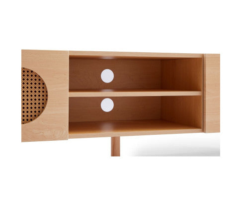 RATTAN TV STAND IN MAPLE - 160CM