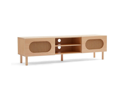 RATTAN TV STAND IN MAPLE - 160CM