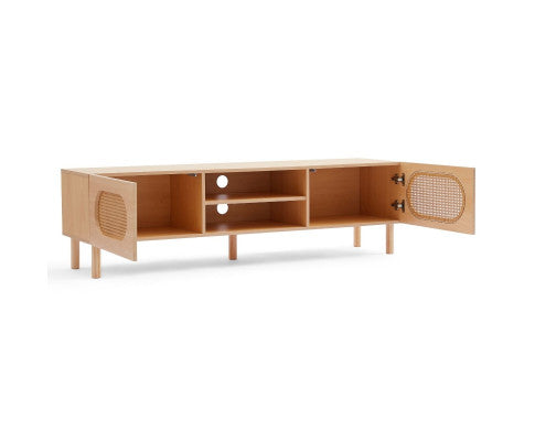 RATTAN TV STAND IN MAPLE - 160CM