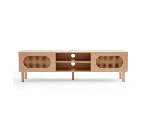 RATTAN TV STAND IN MAPLE - 160CM