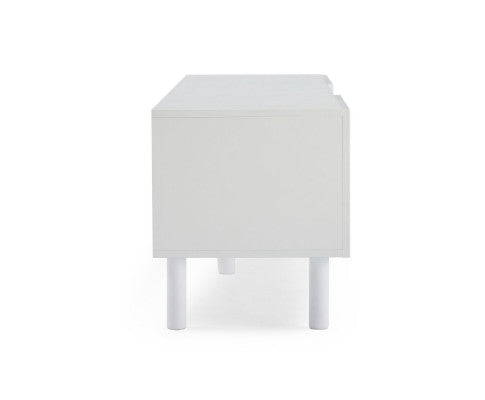 RATTAN TV STAND IN WHITE - 160CM