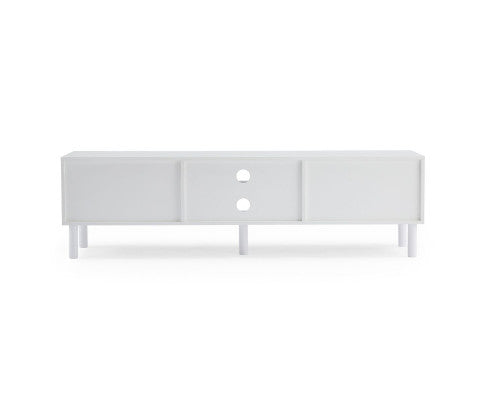 RATTAN TV STAND IN WHITE - 160CM