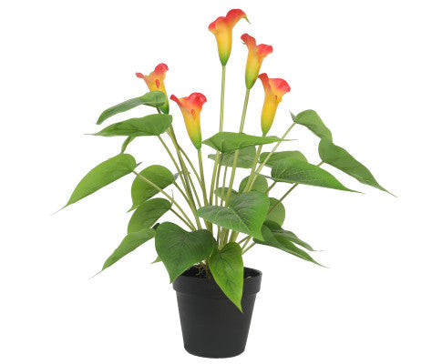 ARTIFICIAL 50CM ORANGE PEACE LILY