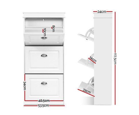 SHOE ORGANISER 18 PAIR CABINET